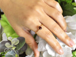 Round Gemstone ring in 10k and 14k gold/ Garnet/ Amethyst/ Citrine/ Swiss and London Blue Topaz/ Peridot/ Gemstone color option/ Birthstone ring/ Gemstone Engagement ring/ Stackable ring