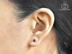 Round Gemstone Earrings 4mm. in 10k and 14k gold/ Garnet/ Amethyst/ Citrine/ Swiss and London Blue Topaz/ Peridot/ Gemstone color option/ Birthstone Earrings