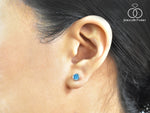 Round Gemstone Earrings 5 mm. in 10k and 14k gold/ Garnet/ Amethyst/ Citrine/ Swiss and London Blue Topaz/ Peridot/ Gemstone color option/ Birthstone Earrings
