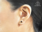 Round Gemstone Earrings 5 mm. in 10k and 14k gold/ Garnet/ Amethyst/ Citrine/ Swiss and London Blue Topaz/ Peridot/ Gemstone color option/ Birthstone Earrings