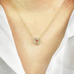 Love Knot Diamond Pendant Necklace / Diamond Love Necklace / Infinity Knot Pendant Necklace 10K 14K 18K Gold