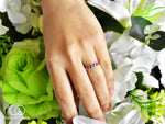 Half Eternity Gemstone ring in 10k and 14k gold/ Garnet/ Amethyst/ Citrine/ Swiss and London Blue Topaz/ Peridot/ Gemstone color option/ Birthstone ring/ Stackable ring