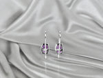Oval Shaped gemstone earrings/ Dangle earrings in 10k and 18k gold/ Garnet/ Amethyst/ Citrine/ Swiss blue topaz/ London blue topaz