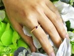 Round Gemstone ring in 10k and 14k gold/ Garnet/ Amethyst/ Citrine/ Swiss and London Blue Topaz/ Peridot/ Gemstone color option/ Birthstone ring/ Stackable ring