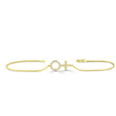 yellow_gold_diamond_female_symbol_bracelet_jewels_by_tarry