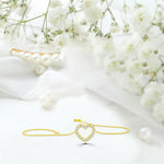 Open Heart Diamond Bracelet Gold Diamond Valentines Bracelet