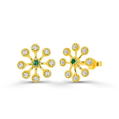 yellow_gold_gemstone_0.30ct_emerald_diamonds_flower_stud_earrings_jewels_by_tarry
