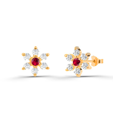 rose_gold_gemstone_0.34ct_ruby_diamonds_flower_leaf_stud_earrings_jewels_by_tarry