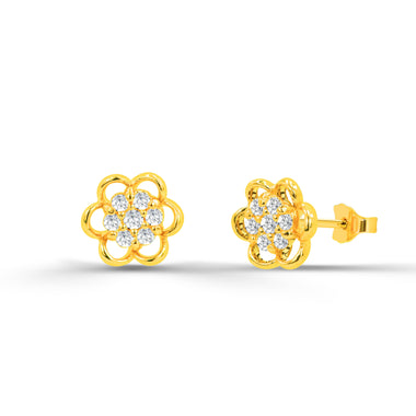 yellow_gold_0.10ct_diamond_flower_stud_earrings_jewels_by_tarry