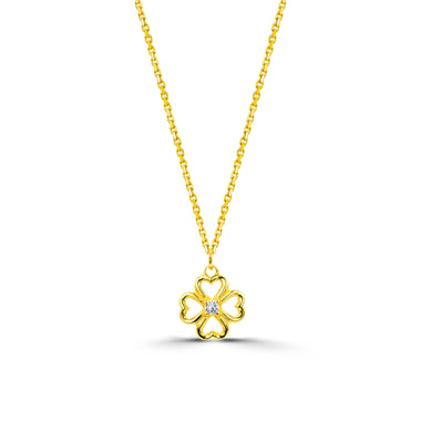 yellow_gold_0.04ct_diamond_clover_flower_wedding_necklace_jewels_by_tarry