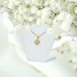 Halo Clover Diamond Necklace, Cluster Diamond Clover