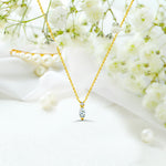 Marquise cut diamond necklace