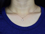 Heart Cross Diamond Necklace In 10k 14k 18k Solid Gold