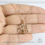 Tree Of life Pendant Necklace in Solid Gold