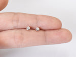 Tiny Diamond Bezel Studs Earrings in Solid Gold