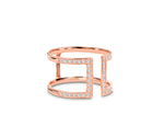 rose_gold_diamond_double_row_two_band_parallel_open_bar_wedding_engagement_ring