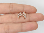 Minimalist Diamond Earrings in 18K 14K 10K Gold