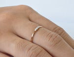 Trio Diamond Band Ring in 10k 14k 18k Gold