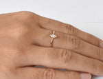Marquise Diamond Solitaire Ring 10k 14k 18k Gold / Engagement Ring / Wedding Ring Promise Ring / Stacking Ring Promise Ring / Labor Day Sale