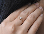 Marquise Diamond Solitaire Ring 10k 14k 18k Gold / Engagement Ring / Wedding Ring Promise Ring / Stacking Ring Promise Ring / Labor Day Sale