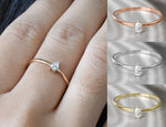 Pear Cut 0.14 ctw Diamond Ring