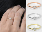 Micro Pave Dainty Diamond stacking ring