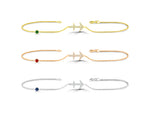 Diamond Sagittarius bracelet with Ruby, Emerald and Sapphire