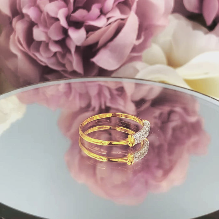 Micro Pave Wedding Diamond Ring in 10k 14k 18k Gold / Half Eternity Diamond Ring / Thin Dainty Diamond Cluster Engagement Ring