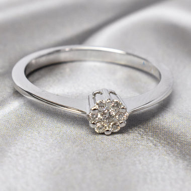 18k Solid Gold Diamond Ring / Minimal Thin Diamond Ring / Stacking Ring / Thin Ring Band / Minimal Diamond Ring / Wedding Ring / DR52 - Jewels By Tarry