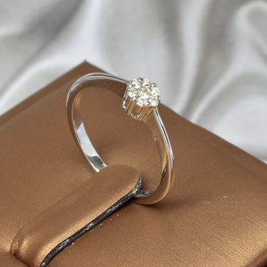 18k Solid Gold Diamond Ring / Minimal Thin Diamond Ring / Stacking Ring / Thin Ring Band / Minimal Diamond Ring / Wedding Ring / DR52 - Jewels By Tarry