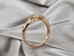 SALE !! 18K Rose Gold And Diamond / Classic Plain Diamond Ring / Baguette and Round Diamond / Solid Gold Ring / Plain Thick Band Ring / DR72 - Jewels By Tarry