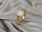 SALE !! 18K Rose Gold And Diamond / Classic Plain Diamond Ring / Baguette and Round Diamond / Solid Gold Ring / Plain Thick Band Ring / DR72 - Jewels By Tarry