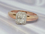 SALE !! 18K Rose Gold And Diamond / Classic Plain Diamond Ring / Baguette and Round Diamond / Solid Gold Ring / Plain Thick Band Ring / DR72 - Jewels By Tarry