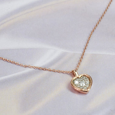 Heart Diamond Necklace / 18k Gold Necklace / Natural Diamond 0.27ct / Minimalist Necklace / Valentine Gift / Valentine Jewelry / DP28 - Jewels By Tarry