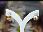 Gold Diamond Stud Earrings / Dainty Drop Stud Earring / Minimalist Stud Earring / Solid Shiny 18k 14k 10k Gold Earring / Designer Earrings - Jewels By Tarry