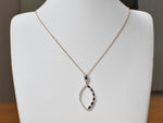 Natural Blue Sapphire Diamond Necklace / 0.17ct High Quality Diamond AAA Marquise 0.35ct Blue Sapphire / 18k 14k 10k Gold Necklace / DP35 - Jewels By Tarry
