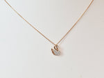 Rose Gold Diamond Swan Necklace