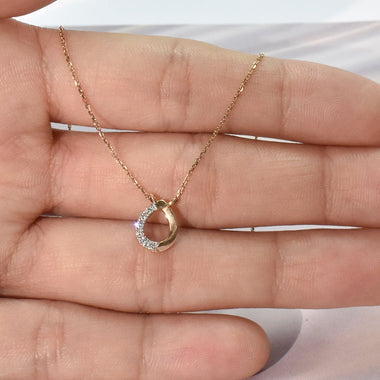 Teardrop Necklace with Diamonds