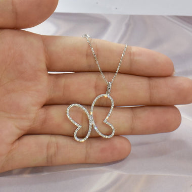 Diamond Butterfly Necklace in Gold