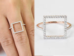 Open Square 0.40 ct Diamond Ring