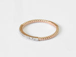Diamond Wedding Band 2mm Half Eternity Band Ring 18k 14k 10k Gold / Micro Pave Stacking Ring / Thin Dainty Diamond Ring Engagement Ring - Jewels By Tarry