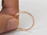 Diamond Wedding Band 2mm Half Eternity Band Ring 18k 14k 10k Gold / Micro Pave Stacking Ring / Thin Dainty Diamond Ring Engagement Ring - Jewels By Tarry