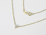 Trio Diamond Necklace in 10k 14k 18 Solid Gold