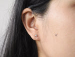 18k 14k 10k Gold Round Cut Diamond Trio Tiny Stud Earrings / White Gold Rose Gold / Tiny Cluster Stud Earrings / Everyday Birthday Gift - Jewels By Tarry