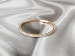 Thin Diamond Half Eternity Ring in White Gold, Yellow Gold, and  Rose Gold