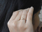Diamond Solitaire Engagement Ring / 10k 14k 18k Gold Thin Square Diamond Ring / Wedding Ring / Stacking Diamond  Ring / Promise Ring
