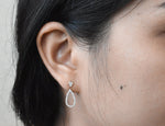 Diamond Teardrop Stud Earrings / 10k 14k 18k Gold Earrings / Pave Round Diamond Simple Stud Earrings Mothers Day Gift / OJGD20/47 - Jewels By Tarry
