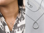 Pear Shape Diamond Necklace in Gold