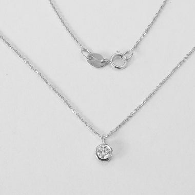 Dainty 0.11 ct Diamond Solitaire Necklace