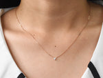 Trio Diamond Necklace in 10k 14k 18 Solid Gold